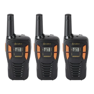 Cobra ACXT145-3 Compact Walkie Talkies, Rechargeable, Lightweight, Black | 22 Channels, Long Range 16-Mile Two-Way Radio Set (3-Pack) Cobra ACXT145-3 Compact Walkie Talkies, Rechargeable, Lightweight, Black | 22 Channels, Long Range 16-Mile Two-Way Radio Set (3-Pack)