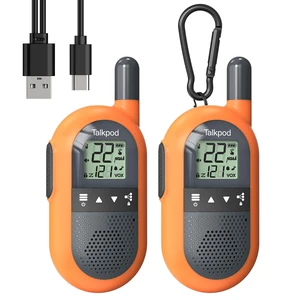 Talkpod F40 FRS Long Range Walkie Talkies, Rechargeable, USB 1000mAh | 8 Adjustable Volume Levels, Portable Walkie Talkies for Adults, Home, Outdoor, Camping(2 Pack Orange) Talkpod F40 FRS Long Range Walkie Talkies, Rechargeable, USB 1000mAh | 8 Adjustable Volume Levels, Portable Walkie Talkies for Adults, Home, Outdoor, Camping(2 Pack Orange)