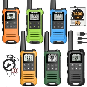 Walkie Talkies Long Range for Adults F22 FRS NOAA Rechargeable | 6 Pack with Earpiece Baofeng Walkie Talkie USB-C Cable,VOX, Flashlight,Walky Talky for Camping Cruise Hiking Walkie Talkies Long Range for Adults F22 FRS NOAA Rechargeable | 6 Pack with Earpiece Baofeng Walkie Talkie USB-C Cable,VOX, Flashlight,Walky Talky for Camping Cruise Hiking