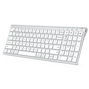 iClever BK10 SE Bluetooth Keyboard for Mac, Slim Full-Size Keyboard, Silver | 3-Device Bluetooth Switching, Ultra-Slim, Quiet Typing, Numeric Keypad, Rechargeable iClever BK10 SE Bluetooth Keyboard for Mac, Slim Full-Size Keyboard, Silver | 3-Device Bluetooth Switching, Ultra-Slim, Quiet Typing, Numeric Keypad, Rechargeable
