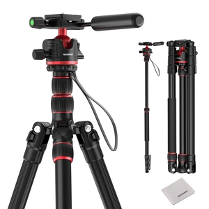 NEEWER BASICS Camera Tripod Monopod, 77" Compact Lightweight Travel DSLR Video Stand 360° Ball Head, Arca Type QR Plate, Reversible Legs, Inverted Central Axis & 2 Cleaning Cloths, 13lb Max Load, TP08 NEEWER BASICS Camera Tripod Monopod, 77" Compact Lightweight Travel DSLR Video Stand 360° Ball Head, Arca Type QR Plate, Reversible Legs, Inverted Central Axis & 2 Cleaning Cloths, 13lb Max Load, TP08