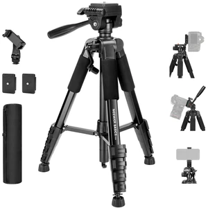 NEEWER Basics TP56 Camera Tripod, 74" Tripod with Cell Phone Holder Mount | Compatible with iPhone for Video Recording, Professional Aluminum Lightweight Portable Travel Stand, 3 Way Pan Tilt Head NEEWER Basics TP56 Camera Tripod, 74" Tripod with Cell Phone Holder Mount | Compatible with iPhone for Video Recording, Professional Aluminum Lightweight Portable Travel Stand, 3 Way Pan Tilt Head