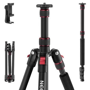 NEEWER Basics TP15 Camera Tripod Monopod, 68" Metal Heavy Duty Portable Travel DSLR Cell Phone Stand with Cellphone Holder Mount Compatible with iPhone Filming Video Recording, Ball Head Not Included NEEWER Basics TP15 Camera Tripod Monopod, 68" Metal Heavy Duty Portable Travel DSLR Cell Phone Stand with Cellphone Holder Mount Compatible with iPhone Filming Video Recording, Ball Head Not Included