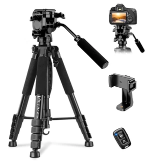 VICTIV 75 Camera Tripod, Tripod for Video Camera with Carry Bag, Black | Heavy Duty Tripod for Camera and Phone with Phone Holder and Remote, Compatible with DSLR, Spotting Scopes, Camcorder, GoPro VICTIV 75 Camera Tripod, Tripod for Video Camera with Carry Bag, Black | Heavy Duty Tripod for Camera and Phone with Phone Holder and Remote, Compatible with DSLR, Spotting Scopes, Camcorder, GoPro