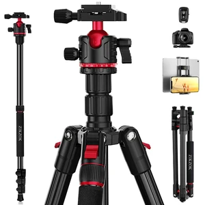 Camera Tripod, Lightweight Travel Outdoor DSLR Tripods Aluminum Tripod/Monopod, 360°Ball Head Detachable, Tripod for iPhone, ipad, DSLR,Tablet with Carry Bag Camera Tripod, Lightweight Travel Outdoor DSLR Tripods Aluminum Tripod/Monopod, 360°Ball Head Detachable, Tripod for iPhone, ipad, DSLR,Tablet with Carry Bag
