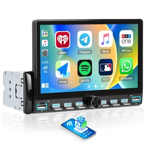 7 Inch Single Din Car Stereo - Wireless CarPlay & Android Auto, Mirror Link, Steering Wheel Control, Bluetooth, FM Radio, 7 Color Lights, EQ Adjustment, Online Video Support for Most Vehicles 7 Inch Single Din Car Stereo - Wireless CarPlay & Android Auto, Mirror Link, Steering Wheel Control, Bluetooth, FM Radio, 7 Color Lights, EQ Adjustment, Online Video Support for Most Vehicles
