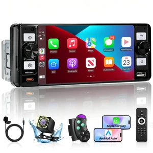 Single Din Radio Car Stereo with Wireless Apple Carplay & Android Auto, 5.7" IPS Touchscreen Car Stereo with Bluetooth 1080P Backup Camera Mirror Link Navigation Type-C Fast Chaging USB FM/AM EQ Mic Single Din Radio Car Stereo with Wireless Apple Carplay & Android Auto, 5.7" IPS Touchscreen Car Stereo with Bluetooth 1080P Backup Camera Mirror Link Navigation Type-C Fast Chaging USB FM/AM EQ Mic