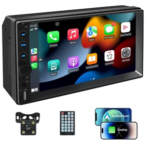 7 inch Double Din Car Stereo,Carplay Screen for Car with Wireless Apple Carplay & Android Auto,Backup Camera,Car Audio Receivers with Voice Control, MirrorLink, Bluetooth, SWC, FM Car Stereo 7 inch Double Din Car Stereo,Carplay Screen for Car with Wireless Apple Carplay & Android Auto,Backup Camera,Car Audio Receivers with Voice Control, MirrorLink, Bluetooth, SWC, FM Car Stereo