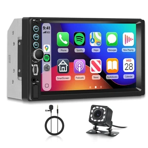 Double Din Car Stereo 7" HD Touchscreen, Wireless Carplay Android Auto | Bluetooth,SWC,FM Car Radio Receiver,Backup Camera Car Audio Receivers Mirror Link,AUX/EQ Head Unit Double Din Car Stereo 7" HD Touchscreen, Wireless Carplay Android Auto | Bluetooth,SWC,FM Car Radio Receiver,Backup Camera Car Audio Receivers Mirror Link,AUX/EQ Head Unit