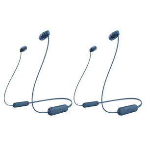 Sony WI-C100 Wireless in-Ear Bluetooth Headphones with Built-in Microphone,Blue,(Pack of 2) Sony WI-C100 Wireless in-Ear Bluetooth Headphones with Built-in Microphone,Blue,(Pack of 2)
