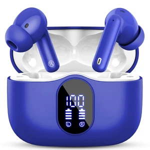 Wireless Earbuds, Bluetooth 5.4 Headphones Bass Stereo/Clear Calls, Blue | Ear Buds with Noise Cancelling Mic LED Display in Ear Earphones IP7 Waterproof 36H Bluetooth Earbuds for Phones/Sport/Laptop Wireless Earbuds, Bluetooth 5.4 Headphones Bass Stereo/Clear Calls, Blue | Ear Buds with Noise Cancelling Mic LED Display in Ear Earphones IP7 Waterproof 36H Bluetooth Earbuds for Phones/Sport/Laptop