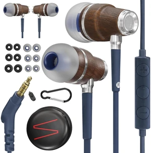Symphonized Wooden Aux 3.5mm Jack Wired Earbuds for Laptop, Computer, Phone | HD Inline Microphone, Volume Control, Bubinga Wood, Deep Bass, 3 Ear Tip Sizes, Tangle Free Cord, Protective Case Symphonized Wooden Aux 3.5mm Jack Wired Earbuds for Laptop, Computer, Phone | HD Inline Microphone, Volume Control, Bubinga Wood, Deep Bass, 3 Ear Tip Sizes, Tangle Free Cord, Protective Case