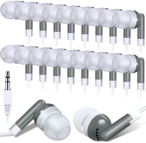 Konohan 25 Pcs Wired Earbuds Bulk for Classroom 3.5mm Jack,Grey | Soft In Ear Headphones Bulk for School Library Laptop No Mic Earbuds Classroom Students Testing, Individually Wrapped Konohan 25 Pcs Wired Earbuds Bulk for Classroom 3.5mm Jack,Grey | Soft In Ear Headphones Bulk for School Library Laptop No Mic Earbuds Classroom Students Testing, Individually Wrapped