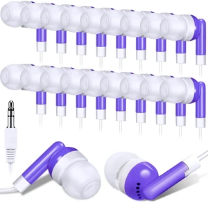 Konohan 100 Pcs Wired Earbuds Bulk for Classroom 3.5mm Jack,Purple | Soft In Ear Headphones Bulk for School Library Laptop No Mic Earbuds Classroom Students Testing, Individually Wrapped Konohan 100 Pcs Wired Earbuds Bulk for Classroom 3.5mm Jack,Purple | Soft In Ear Headphones Bulk for School Library Laptop No Mic Earbuds Classroom Students Testing, Individually Wrapped