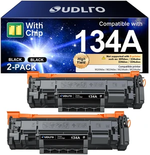134A Black Toner Cartridge 2-Pack Replacement for HP 134A 134X (with Chip) | W1340A W1340X 134A Toner Compatible with HP LaserJet M209dw Laser Printer MFP M234dw M234sdw M234sdn Printer Cartridge 134A Black Toner Cartridge 2-Pack Replacement for HP 134A 134X (with Chip) | W1340A W1340X 134A Toner Compatible with HP LaserJet M209dw Laser Printer MFP M234dw M234sdw M234sdn Printer Cartridge