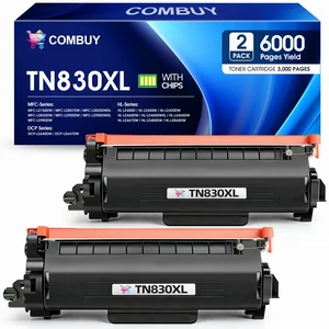 TN830XL Toner Cartridge Replacement for Brother TN830-XL TN-830 TN830 | Toner Work with HL-L2460DW DCP-L2640DW HL-L2480DW HL-L2400D HL-L2405W MFC-L2820DW Printers (2 Black) TN830XL Toner Cartridge Replacement for Brother TN830-XL TN-830 TN830 | Toner Work with HL-L2460DW DCP-L2640DW HL-L2480DW HL-L2400D HL-L2405W MFC-L2820DW Printers (2 Black)