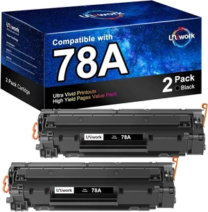 Uniwork 78A Black Toner Cartridges (2-Pack)-Compatible Toner | for 78A CE278A Toner Cartridges Works with HP LaserJet Pro P1566, P1606 Series, HP LaserJet Pro MFP M1536 Series | CE278A Uniwork 78A Black Toner Cartridges (2-Pack)-Compatible Toner | for 78A CE278A Toner Cartridges Works with HP LaserJet Pro P1566, P1606 Series, HP LaserJet Pro MFP M1536 Series | CE278A
