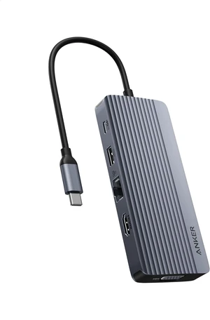 Anker USB-C Hub, 10-in-1 USB-C Hub, Dual-Display with 4K HDMI and 1080p VGA | 85W Max PD, 1 5Gbps USB-C and 3 5Gbps USB-A Data Ports, SD/TF Card Reader, 1 Gbps Ethernet, for Dell XPS, Vostro and More Anker USB-C Hub, 10-in-1 USB-C Hub, Dual-Display with 4K HDMI and 1080p VGA | 85W Max PD, 1 5Gbps USB-C and 3 5Gbps USB-A Data Ports, SD/TF Card Reader, 1 Gbps Ethernet, for Dell XPS, Vostro and More