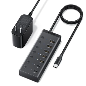 UGREEN 7-in-1 Powered USB C 3.0 Hub, 7 Ports, 5xUSB-A and 2xUSB-C, 5Gbps | 24W DC Power Input, 3.3 ft Cable, USB-C Multiport Adapter for Laptop, Desktop PC, iMac, Surface and More UGREEN 7-in-1 Powered USB C 3.0 Hub, 7 Ports, 5xUSB-A and 2xUSB-C, 5Gbps | 24W DC Power Input, 3.3 ft Cable, USB-C Multiport Adapter for Laptop, Desktop PC, iMac, Surface and More