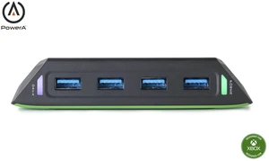 PowerA 4-Port USB 5Gbps Hub for Xbox Series X|S, USB 3.2, AC Powered, Weighted Base, Officially Licensed PowerA 4-Port USB 5Gbps Hub for Xbox Series X|S, USB 3.2, AC Powered, Weighted Base, Officially Licensed