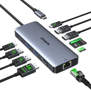USB C Hub Ethernet USB-C Adapters for MacBook Pro/Air with HDMI 4K@60Hz | Mac Dongle with USB Port, 10 IN 1 USBC to HDMI Adapter 4K, USB C to Ethernet, 100W PD, USB-C to SD/TF Card Reader Dongle Hub USB C Hub Ethernet USB-C Adapters for MacBook Pro/Air with HDMI 4K@60Hz | Mac Dongle with USB Port, 10 IN 1 USBC to HDMI Adapter 4K, USB C to Ethernet, 100W PD, USB-C to SD/TF Card Reader Dongle Hub