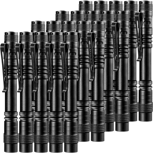 Beieverluck 20 Pack Pen Light Flashlight Mini Small Flashlight with Clip Waterproof LED Pocket Pen Flashlights for Camping, Inspection, Work, and Emergency(Large,Black) Beieverluck 20 Pack Pen Light Flashlight Mini Small Flashlight with Clip Waterproof LED Pocket Pen Flashlights for Camping, Inspection, Work, and Emergency(Large,Black)