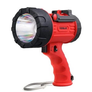 YIERBLUE Rechargeable Spotlight Flashlight with 2000,000 High Lumen LED | IP67 Waterproof Long Running Spot Light searchlight, Impact Resistant Handheld Spotlight with Foldable Stand and Red Lens YIERBLUE Rechargeable Spotlight Flashlight with 2000,000 High Lumen LED | IP67 Waterproof Long Running Spot Light searchlight, Impact Resistant Handheld Spotlight with Foldable Stand and Red Lens