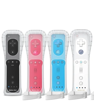 GUOC Motion Plus Wii Remote Controller 4 Pack with Silicone Case | Compatible with Wii/Wii U, Coming with Silicone Case and Wrist Strap, Thicker silicone case for better protection GUOC Motion Plus Wii Remote Controller 4 Pack with Silicone Case | Compatible with Wii/Wii U, Coming with Silicone Case and Wrist Strap, Thicker silicone case for better protection
