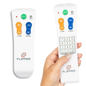 Flipper Big Button TV Remote for Seniors, Dementia - Easy Setup | Large Color-Coded Buttons, Works with Traditional TV & Cable Box, Ideal for Low Vision & Dementia Flipper Big Button TV Remote for Seniors, Dementia - Easy Setup | Large Color-Coded Buttons, Works with Traditional TV & Cable Box, Ideal for Low Vision & Dementia