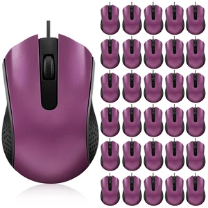 Bonuci 30 Pack Computer USB Wired Mouse Bulk 3 Button 800/1200 DPI Purple | Ergonomic Noiseless Corded Computer Mice for Laptop, PC Desktop, Computers, Office, School, Classroom Supplies Bonuci 30 Pack Computer USB Wired Mouse Bulk 3 Button 800/1200 DPI Purple | Ergonomic Noiseless Corded Computer Mice for Laptop, PC Desktop, Computers, Office, School, Classroom Supplies