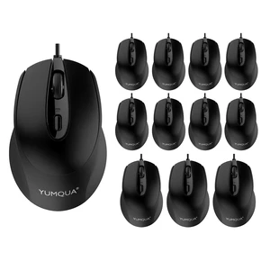 YUMQUA Wired Mouse Silent USB Corded Mouse for Computer MacBook Chromebook | Ergonomic Design Optical Mice Bulk, Right or Left Hand Use, Responsive Tracking, Plug & Play YUMQUA Wired Mouse Silent USB Corded Mouse for Computer MacBook Chromebook | Ergonomic Design Optical Mice Bulk, Right or Left Hand Use, Responsive Tracking, Plug & Play