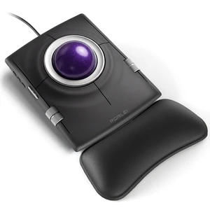 Wired Ergonomic Trackball Mouse, 55mm for Large Hands, Ambidextrous Design | Smooth rollerball tracking, finger control, wrist rest included, 4 DPI, dual scroll wheels, Windows & Mac compatible Wired Ergonomic Trackball Mouse, 55mm for Large Hands, Ambidextrous Design | Smooth rollerball tracking, finger control, wrist rest included, 4 DPI, dual scroll wheels, Windows & Mac compatible
