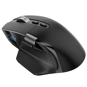 2.4 Ghz Ergonomic Mouse with OLED Display | Triple Mode Multi-Device, 7-Level 8000 DPI, Rechargeable Silent Computer Mouse, Side Scroll Optical Mouse for Laptop PC Mac 2.4 Ghz Ergonomic Mouse with OLED Display | Triple Mode Multi-Device, 7-Level 8000 DPI, Rechargeable Silent Computer Mouse, Side Scroll Optical Mouse for Laptop PC Mac