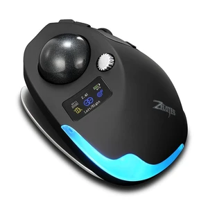 Wireless Mouse 2.4GHz + Bluetooth Dual Mode Connection, 8 Programmable Buttons, 8000 CPI Adjustable, Trackball Design, with Display Screen, Ergonomic Tilt Angle, For Windows, macOS, Android, Linux Wireless Mouse 2.4GHz + Bluetooth Dual Mode Connection, 8 Programmable Buttons, 8000 CPI Adjustable, Trackball Design, with Display Screen, Ergonomic Tilt Angle, For Windows, macOS, Android, Linux