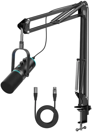 P PUPGSIS XLR/USB Podcast Microphone, Gaming Mic with Mute Button, Reverb Effects, Noise Cancellation, Boom Arm Stand, Headphones Jack, Dynamic Microphone for Streaming/Recording/Gaming/Vocal-Black P PUPGSIS XLR/USB Podcast Microphone, Gaming Mic with Mute Button, Reverb Effects, Noise Cancellation, Boom Arm Stand, Headphones Jack, Dynamic Microphone for Streaming/Recording/Gaming/Vocal-Black