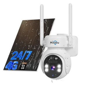 Hiseeu 4G LTE Cellular Security Camera Solar Powered, No WiFi Security Camera Wireless Outdoor, 24/7, PIR Motion, 2 Way Talk, 360° PT, 2K Color Night Vision, 64G SD & SIM Card Included Hiseeu 4G LTE Cellular Security Camera Solar Powered, No WiFi Security Camera Wireless Outdoor, 24/7, PIR Motion, 2 Way Talk, 360° PT, 2K Color Night Vision, 64G SD & SIM Card Included
