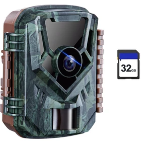 KJK Trail Camera with 32GB Memory Card, 36MP 2.7K Mini Game Camera, 0.1s Trigger, 130° Wide-Angle Motion Activated Night Vision, IP66 Waterproof KJK Trail Camera with 32GB Memory Card, 36MP 2.7K Mini Game Camera, 0.1s Trigger, 130° Wide-Angle Motion Activated Night Vision, IP66 Waterproof