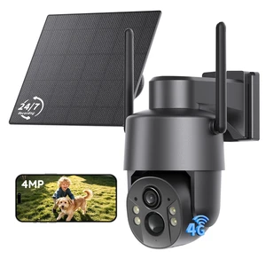 Tical No WiFi Security Camera with SIM Card, 24/7 Recording, 4MP | 4G LTE Cellular Security Camera Wireless Outdoor, 360° PTZ View, PIR Detection, IP65, Color Night Vision, Gray Tical No WiFi Security Camera with SIM Card, 24/7 Recording, 4MP | 4G LTE Cellular Security Camera Wireless Outdoor, 360° PTZ View, PIR Detection, IP65, Color Night Vision, Gray