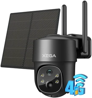 Xega 4G LTE Solar Cellular Security Camera with SIM Card, No WiFi Needed | Outdoor Wireless,2K HD PTZ,Night Vision,Motion Detection,2-Way Talk,TF Cloud Storage,2 Way Talk,Subscription Required Xega 4G LTE Solar Cellular Security Camera with SIM Card, No WiFi Needed | Outdoor Wireless,2K HD PTZ,Night Vision,Motion Detection,2-Way Talk,TF Cloud Storage,2 Way Talk,Subscription Required
