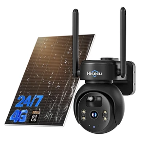 Hiseeu 4G LTE Cellular Security Camera Solar Powered, No WiFi Security Camera Wireless Outdoor, 24/7, PIR Motion, 2 Way Talk, 360° PT, 2K Color Night Vision, 32G SD & SIM Card Included Hiseeu 4G LTE Cellular Security Camera Solar Powered, No WiFi Security Camera Wireless Outdoor, 24/7, PIR Motion, 2 Way Talk, 360° PT, 2K Color Night Vision, 32G SD & SIM Card Included