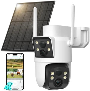 LIWAN 4G LTE Cellular Security Camera, Dual Lens, No WiFi Needed | Off-Grid Solar Cam Wireless Outdoor, 360° PTZ & Fixed Dual Views, 2K Vision, PIR Detection, IP66, Built-in SIM Card LIWAN 4G LTE Cellular Security Camera, Dual Lens, No WiFi Needed | Off-Grid Solar Cam Wireless Outdoor, 360° PTZ & Fixed Dual Views, 2K Vision, PIR Detection, IP66, Built-in SIM Card