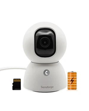 SensForge 2.5K Rechargeable Pan-Tilt Security Camera, 360° Dual-Band WiFi Home Camera, Smart AI Human & Pet Detection, 64GB microSD Card Included, Two-Way Talk, Optional AI + Storage Upgrade SensForge 2.5K Rechargeable Pan-Tilt Security Camera, 360° Dual-Band WiFi Home Camera, Smart AI Human & Pet Detection, 64GB microSD Card Included, Two-Way Talk, Optional AI + Storage Upgrade