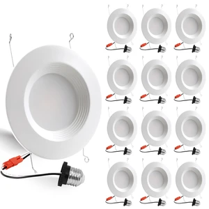 Energetic LED Can Light 5/6 Inch Dimmable, 12W=150W, Daylight 5000K, 1000LM, IC Rated & ETL Listed, LED Recessed Lighting Retrofit Downlight, Metal Baffle Trim, Wet Rated, 12 Pack Energetic LED Can Light 5/6 Inch Dimmable, 12W=150W, Daylight 5000K, 1000LM, IC Rated & ETL Listed, LED Recessed Lighting Retrofit Downlight, Metal Baffle Trim, Wet Rated, 12 Pack