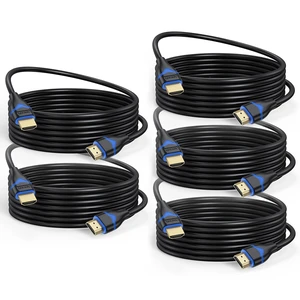 ApoJodly 4K HDMI Cable 12 FT 5-Pack, HDMI Cord 12 Foot High Speed | HDMI 2.0 Ultra HD 4K@60Hz, 2K@144Hz, 18Gbps, ARC, HDR, HDCP2.2, 3D Compatible with PS4/PS5, Monitor,Laptop,HDTV,Blu-ray,Xbox ApoJodly 4K HDMI Cable 12 FT 5-Pack, HDMI Cord 12 Foot High Speed | HDMI 2.0 Ultra HD 4K@60Hz, 2K@144Hz, 18Gbps, ARC, HDR, HDCP2.2, 3D Compatible with PS4/PS5, Monitor,Laptop,HDTV,Blu-ray,Xbox