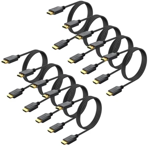 HDMI Cable 6.6FT 10-Pack, 4K High Speed HDMI 2.0 Cable ARC Shielded Braided | Pure Copper with 4K ARC HDR 3D & CL3 Rated, for Soundbar, Laptop, Monitor, PS5, PS4, Xbox, Fire TV, Blu-Ray Player HDMI Cable 6.6FT 10-Pack, 4K High Speed HDMI 2.0 Cable ARC Shielded Braided | Pure Copper with 4K ARC HDR 3D & CL3 Rated, for Soundbar, Laptop, Monitor, PS5, PS4, Xbox, Fire TV, Blu-Ray Player