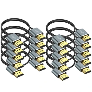 Twozoh Slim 4K HDMI Cable 1FT 10 Pack, Ultra Thin & Flexible Skinny HDMI to HDMI 2.0 Cord Support 4K/60HZ 18gbps Laptop, Monitor, PS5, PS4, Xbox One, Fire TV Twozoh Slim 4K HDMI Cable 1FT 10 Pack, Ultra Thin & Flexible Skinny HDMI to HDMI 2.0 Cord Support 4K/60HZ 18gbps Laptop, Monitor, PS5, PS4, Xbox One, Fire TV