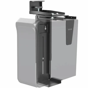 VIVO Black Clamp-On PC Desk Mount, MOUNT-PCC1S | 3.5-7.8 in Wide Adjustable Steel Bracket, Computer Case CPU Holder with Swivel Action and Secure Locking, Holds 22 lbs VIVO Black Clamp-On PC Desk Mount, MOUNT-PCC1S | 3.5-7.8 in Wide Adjustable Steel Bracket, Computer Case CPU Holder with Swivel Action and Secure Locking, Holds 22 lbs