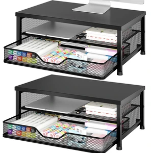 OPNICE Computer Monitor Stand Riser, Desk Organizer with Drawer, Printer & Laptop Stand, Office Desk Accessories & Workspace Desktop Organizers Storage for Office Supplies(Black 2-Pack) OPNICE Computer Monitor Stand Riser, Desk Organizer with Drawer, Printer & Laptop Stand, Office Desk Accessories & Workspace Desktop Organizers Storage for Office Supplies(Black 2-Pack)