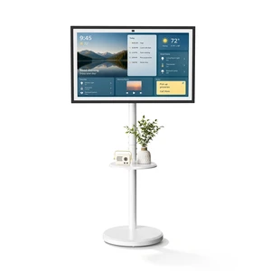 Floor Stand for Echo Show 21/15, Mobile Monitors Stand Up to 35 inch &33lbs | Universal Rolling Stand for Smart Displays,Storage Shelf, Stable Base with Hidden Wheels,Height Adjustable Floor Stand for Echo Show 21/15, Mobile Monitors Stand Up to 35 inch &33lbs | Universal Rolling Stand for Smart Displays,Storage Shelf, Stable Base with Hidden Wheels,Height Adjustable
