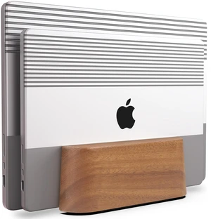 COREMINDED Adjustable Dual Vertical Laptop Stand for Desk, Wooden Laptop Holder, MacBook Pro Stand, Wood Mac Air Dock COREMINDED Adjustable Dual Vertical Laptop Stand for Desk, Wooden Laptop Holder, MacBook Pro Stand, Wood Mac Air Dock